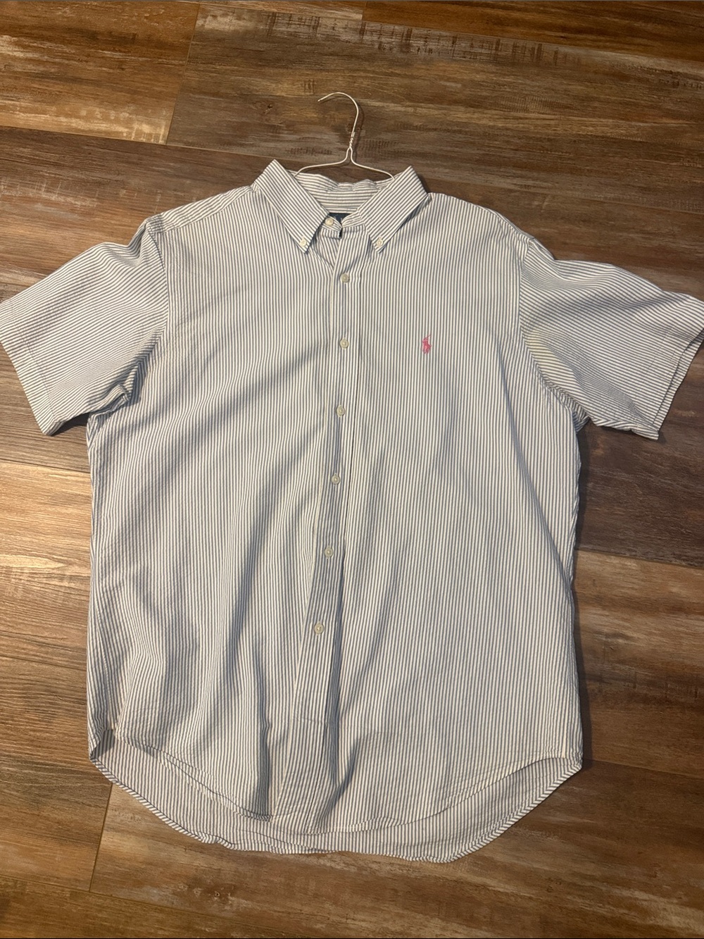 Polo by Ralph Lauren Blue & White Striped Short-Sleeve Button-Down Shirt